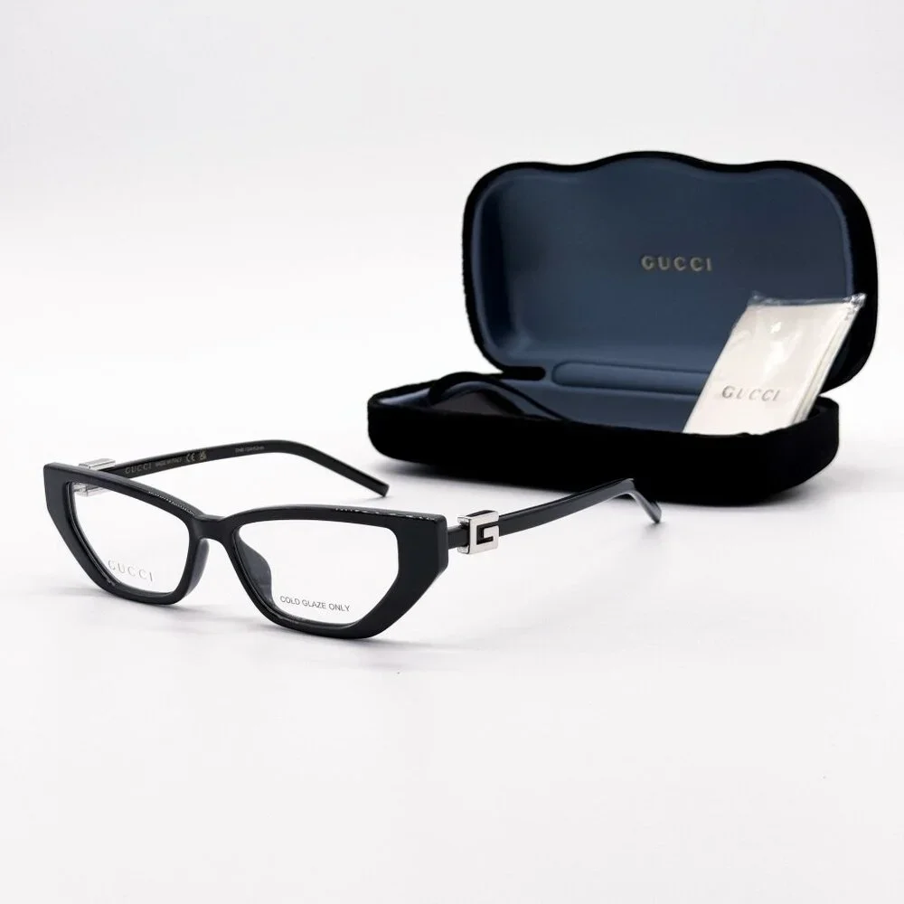 NEW GUCCI GG1683O 001 EYEGLASSES WOMEN BLACK EYEWEAR